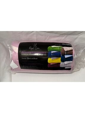 NEW Royal Luxe Reversible Down Alternative Comforter, Full/Queen Pink/mauve